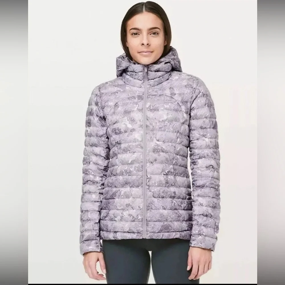 Lululemon Women's Pack It Down Again Hooded Down 700 Jacket Topographic Lilac -2 - Picture 1 of 10